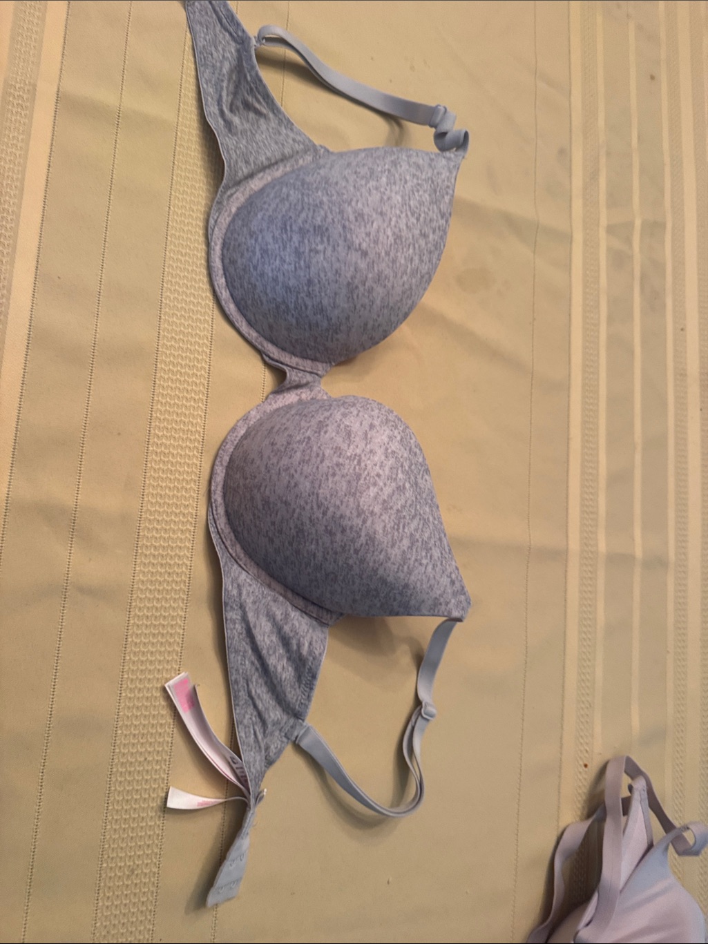 Pink Victoria's Secret Heather Gray Molded T-Shirt Bra